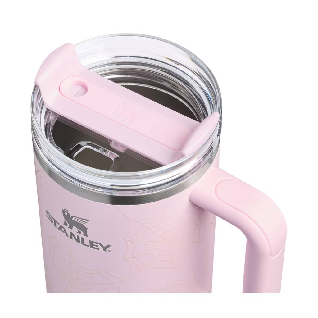 Glow-in-the-Dark Spiderweb Pink Tumbler