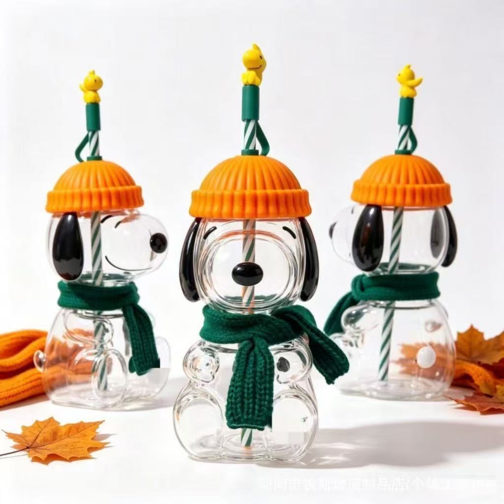 Pumpkin Beagle Glass Tumbler