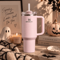 Glow-in-the-Dark Spiderweb Pink Tumbler