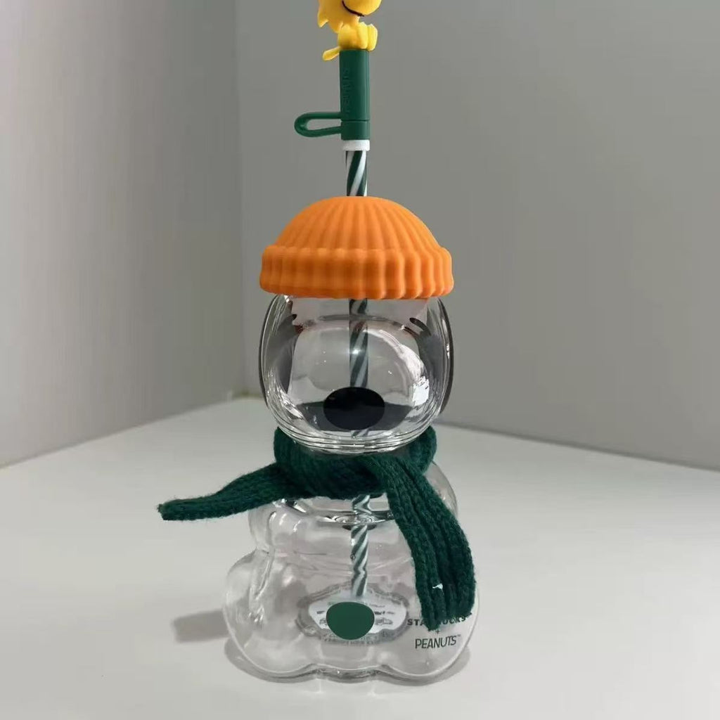 Pumpkin Beagle Glass Tumbler
